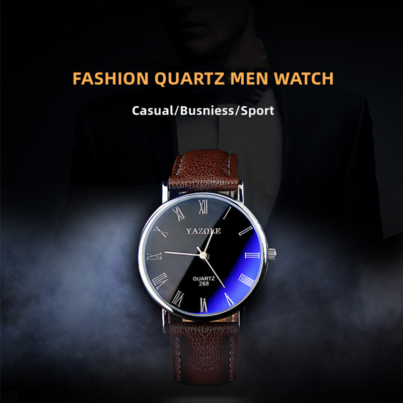 YAZOLE Minimalist Quartz Watch - Leather Watch Band Men ulasan dan harga