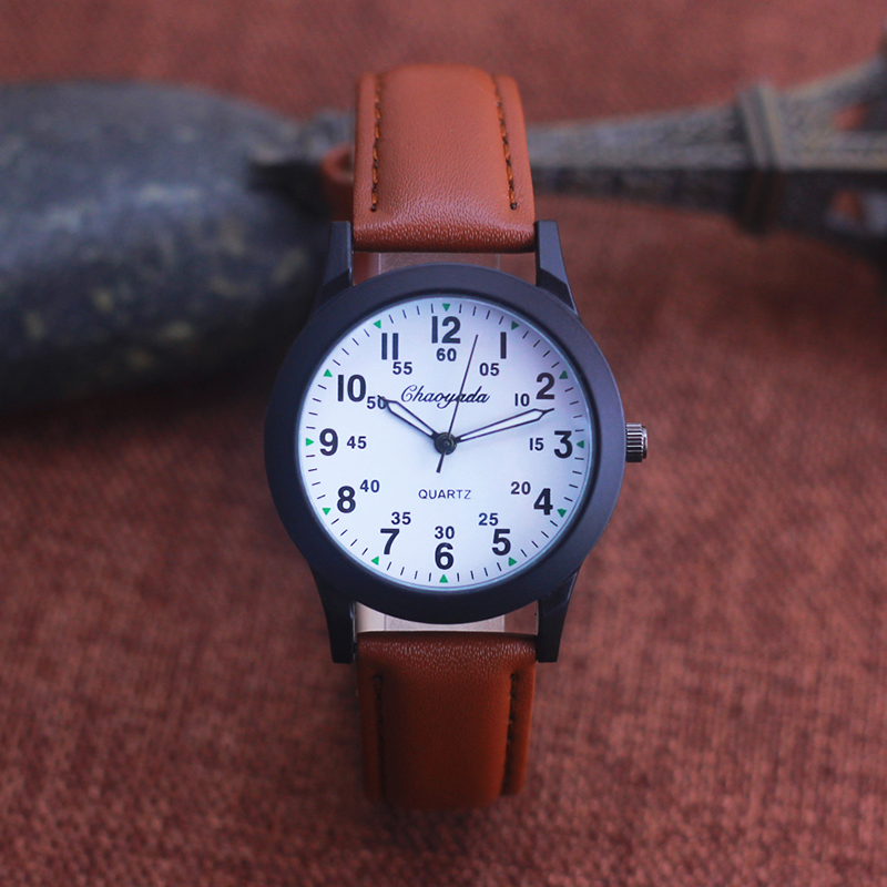 Chaoyada Fashion Men Boys Leat - Leather Watch Band Men ulasan dan harga
