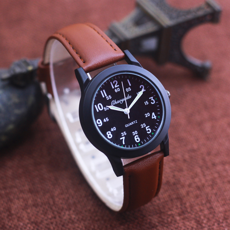 Chaoyada Fashion Men Boys Leat - Leather Watch Band Men ulasan dan harga