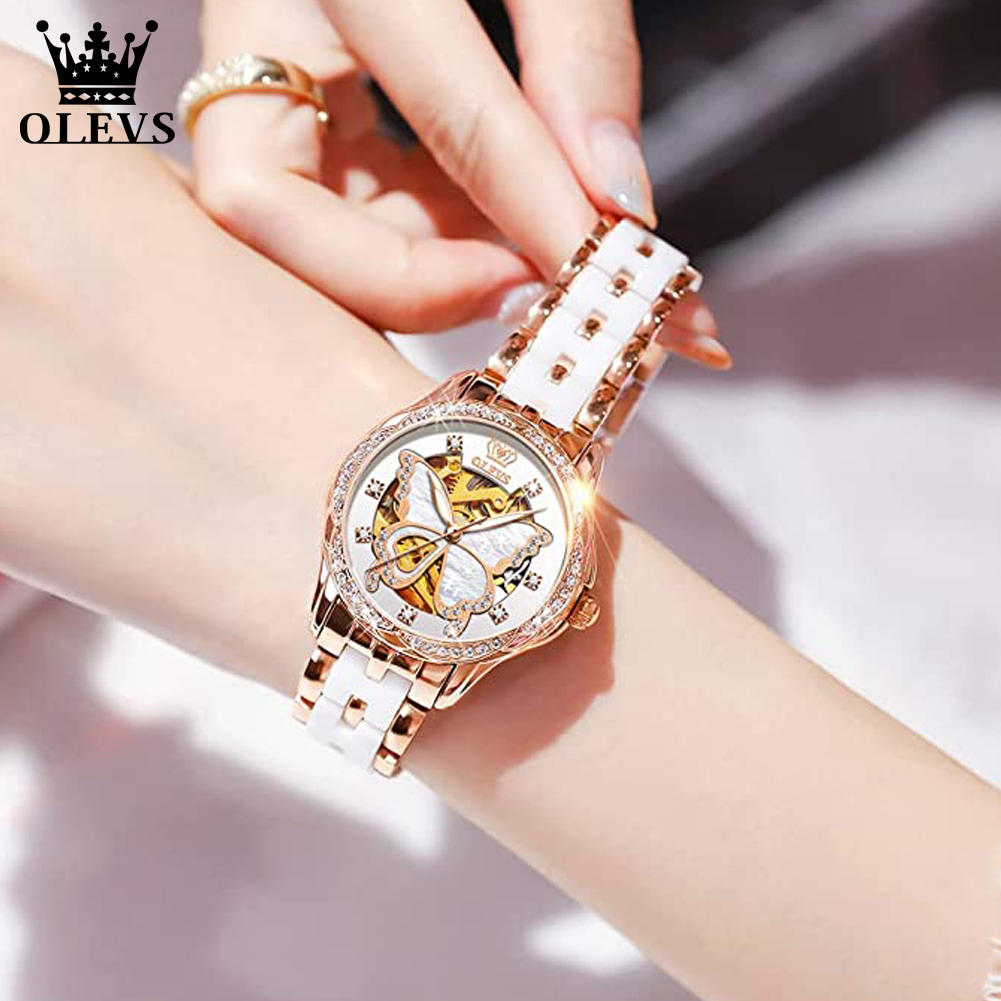 OLEVS Women's Automatic Watche - Butterfly Clasp Deployant ulasan dan harga